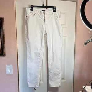 Eileen Fisher Organic Cotton White Straight-Leg Jeans size 10